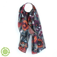 Rust Mix Recycled Forest Flowers Scarf by Peace of Mind